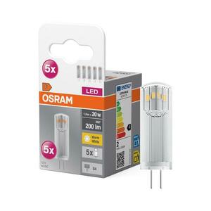5 darabos szett LED izzó PIN G4/1, 8W/12V 2700K - Osram 4058075758025 kép