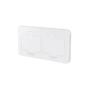 5B323W - kültéri, padlóba süllyeszthető dupla dugalj, IP55, fehér, téglalap alakú 5B323W kép