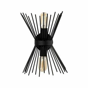 Kétirányú fém fali lámpa, fekete - TWIST - Butopêa kép