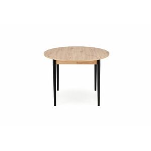 Kihúzható étkezőasztal, 102-142 cm, asztallap: artisan tölgy, lábak: fekete - TOURNIQUET - Butopêa kép