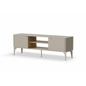TV-szekrény, 160 cm, kasmír / cremona tölgy - DOUCETTE - Butopêa kép