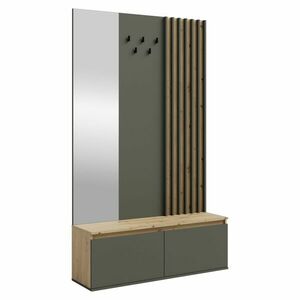 Előszobabútor, grafit szürke / artisan tölgy - SÉVERIN - Butopêa kép