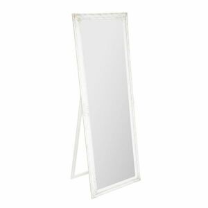 Állótükör faragott fa kerettel, fehér, 172 x 62 cm - LIBERTÉ - Butopêa kép