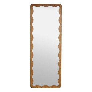 Hullámos tükör barna MDF kerettel 165 x 61 cm - ONDINE - Butopêa kép