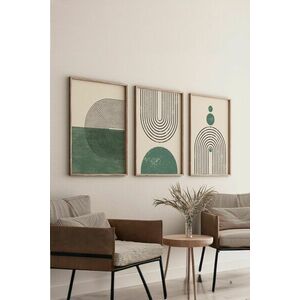 Wallity Decorative Framed MDF Painting (3 Pieces) Multicolor 3Dar... kép
