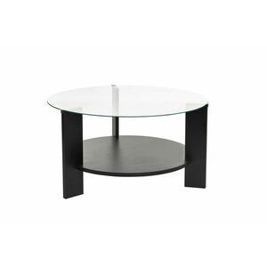 Hanah Home Coffee Table Wood Black Transparent Clara - Wood Black... kép