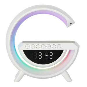 Aura LED Ébresztőóra - Vezeték nélküli Töltő, RGB Világítás, Rádió kép