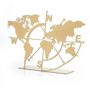 World map - gold kép