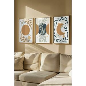 Wallity Decorative Framed MDF Painting (3 Pieces) Multicolor 3Dar... kép