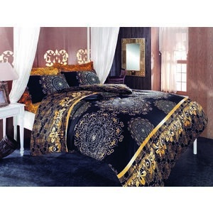 L'essentiel Maison Double Quilt Cover Set Black Yellow Beige... kép