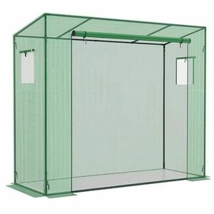 Springos kerti Üvegház 2x0, 8x1, 7m 130g/m² - Zöld kép