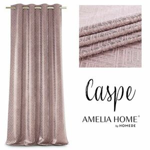 Sötétítő függöny CASPE rózsa nyomott glamour ezüst blackout suede... kép