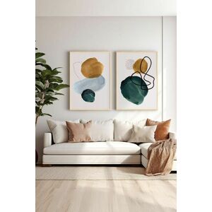 Wallity Decorative Framed MDF Painting (2 Pieces) Multicolor Ersy... kép