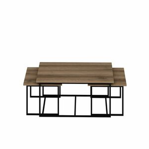 Hanah Home egymásba illeszthető asztal szett (3 darab) dió Levada... kép