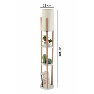 Opviq Floor Lamp White Natural Circle Nora - White kép