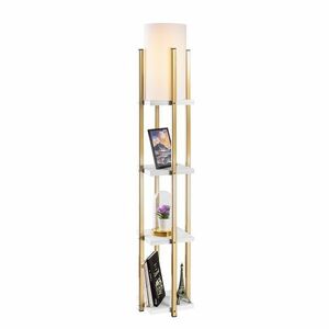 Opviq Floor Lamp White Gold 7119 - White, Gold kép