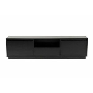 Hanah Home TV Stand Wood Black Vanguard - Wood Black kép
