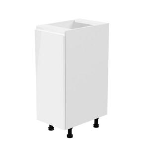 AURORA fehér mdf alsó konyhaszekrény balos 30cm kép