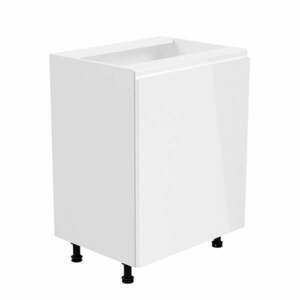 AURORA fehér mdf alsó konyhaszekrény jobbos 60cm kép