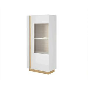 CITY fehér és barna mdf vitrin kép