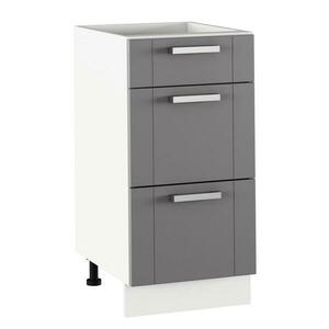 JULIA sötétszürke mdf fiókos alsó konyhaszekrény 40cm kép
