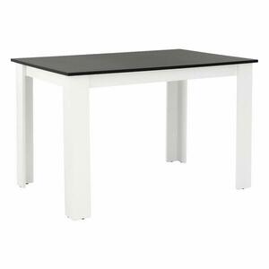 KRAZ fehér és fekete mdf étkezőasztal 120cm kép