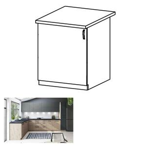 LANGEN barna mdf alsó konyhaszekrény balos 60cm kép