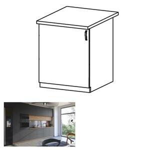 LANGEN szürke mdf alsó konyhaszekrény balos 60cm kép