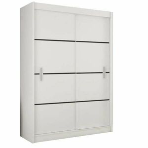 MERINA fehér mdf tolóajtós szekrény 203cm kép