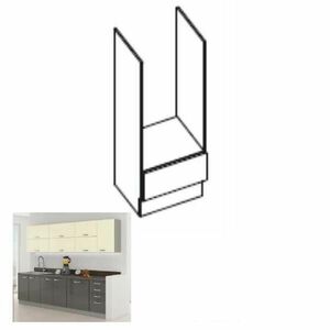 PRADO B szürke mdf alsó konyhaszekrény 60cm kép