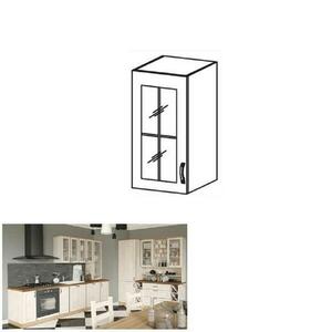 ROYAL II fehér mdf felső konyhaszekrény balos 30cm kép