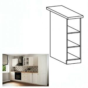 SICILIA fehér mdf alsó konyhaszekrény 20cm kép