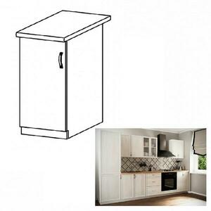 SICILIA fehér mdf alsó konyhaszekrény balos 30cm kép
