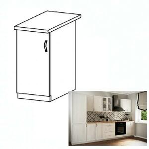 SICILIA fehér mdf alsó konyhaszekrény balos 40cm kép