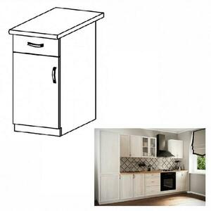 SICILIA fehér mdf alsó konyhaszekrény fiókkal balos 40cm kép
