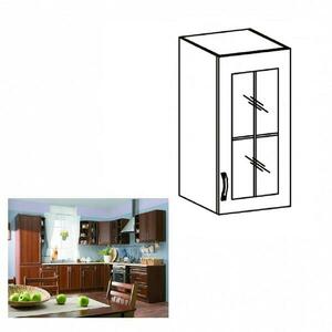 SICILIA II barna mdf felső konyhaszekrény jobbos 30cm kép