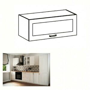 SICILIA E fehér mdf felső konyhaszekrény 80cm kép