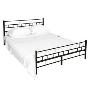 TAJGI fekete fém ágy 160x200cm kép