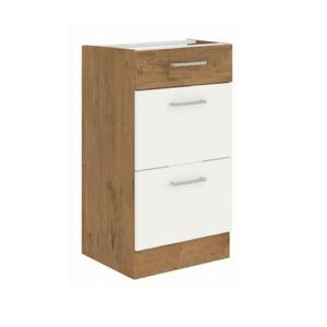 VEGA fehér mdf fiókos alsó konyhaszekrény 40cm kép