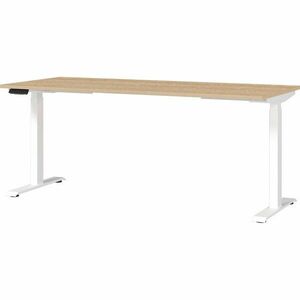 Állítható íróasztal elektromosan állítható magassággal tölgyfa dekoros asztallappal 80x180 cm Jet – Germania kép
