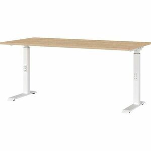 Állítható íróasztal tölgyfa dekoros asztallappal 80x160 cm Downey – Germania kép