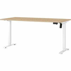 Állítható íróasztal elektromosan állítható magassággal tölgyfa dekoros asztallappal 80x160 cm Boras – Germania kép