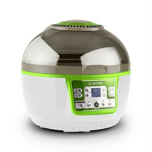 Klarstein VitAir Turbo, forrólevegős fritőz, 1400 W, 10 l, zöld-fehér kép