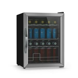 Klarstein Beersafe italhűtő üvegajtóval | 64 x 48 cm | LED-es belső világítás | Ezüst-fekete kép