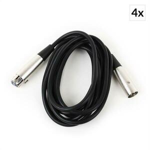 FrontStage négy XLR kábelből álló készlet, 3 m, male female-re kép