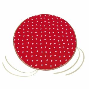 Bellatex Adéla Szívek sima székpárna piros, 40 cm kép