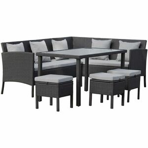 Altea sarok kerti bútorkészlet rattan, antracit kép