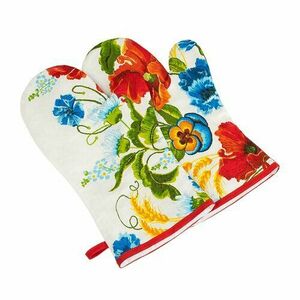 Bellatex Pipacsok grillsütő kesztyű piros, 22 x 46 cm, 2 db kép