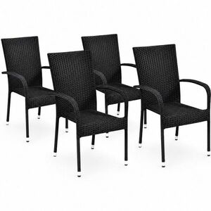 Paris kerti rattan székek szett, 4 db, 4 szék kép