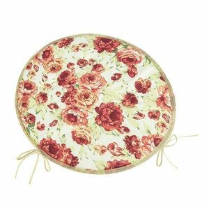 Bellatex Berta Bazsarózsa kerek sima szákpárnarózsaszín, zöld, átmérő 40 cm kép